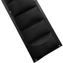 Sac à Plantes à Suspendre, Lot De 2, 7 Poches, Sacs à Plantes Verticaux, Sac à Plantes Pour L'intérieur, L'extérieur, Le Jardin, Le Balcon, La Terrasse, La Décoration De La Maison (noir) -Outsunny Eda Magasin 97109584 4