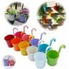 Lot De 10 Pots De Fleurs à Suspendre En Métal Avec Trou De Drainage Crochet Amovible Assortiment De Couleurs,Dolaso -Outsunny Eda Magasin 97116919 1