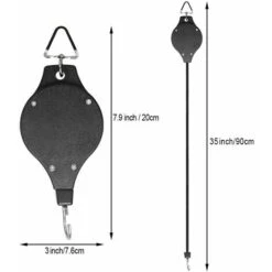 Lot De 4 Poulies À Crochets Pour Plantes, Crochets Pour Plantes Rétractables, Crochets Suspendus À Portée De Main Pour Paniers De Jardin, Jardinières Et Mangeoires À Oiseaux -Outsunny Eda Magasin 97451192 2