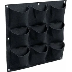 Sacs De Plantation, Jardinière Verte Verticale Avec 9 Poches, Sac De Plantes Pour Accrocher Des Sacs De Fleurs Pour Balcon Et Terrasse Mur Verdissement Maison Mur Balcon Jardin