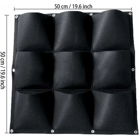 Sacs De Plantation, Jardinière Verte Verticale Avec 9 Poches, Sac De Plantes Pour Accrocher Des Sacs De Fleurs Pour Balcon Et Terrasse Mur Verdissement Maison Mur Balcon Jardin 4 Sacs De Plantation, Jardinière Verte Verticale Avec 9 Poches, Sac De Plantes Pour Accrocher Des Sacs De Fleurs Pour Balcon Et Terrasse Mur Verdissement Maison Mur Balcon Jardin – Image 2