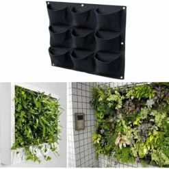 Sacs De Plantation, Jardinière Verte Verticale Avec 9 Poches, Sac De Plantes Pour Accrocher Des Sacs De Fleurs Pour Balcon Et Terrasse Mur Verdissement Maison Mur Balcon Jardin 11 Sacs De Plantation, Jardinière Verte Verticale Avec 9 Poches, Sac De Plantes Pour Accrocher Des Sacs De Fleurs Pour Balcon Et Terrasse Mur Verdissement Maison Mur Balcon Jardin -Outsunny Eda Magasin 97629099 5