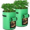 Sacs De Culture Pour Pommes De Terre, 2 X 43L Sacs De Culture/Sac De Plantation Jardin Pour Pommes De Terre Double Couche Tissu Non Tissé Respirant Avec Terre à Fenêtre -Outsunny Eda Magasin 97657675 1