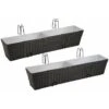 Ensemble De Jardinières De Balcon Trapèze Rotin 80cm 2 Pcs Noir VidaXL -Outsunny Eda Magasin 980710 1